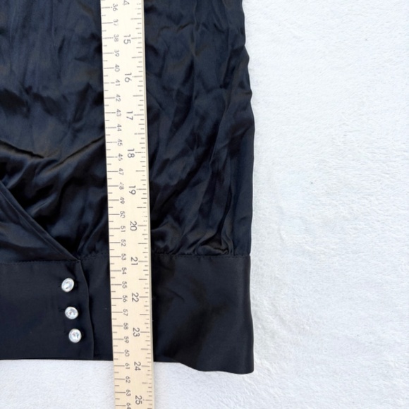 Y2K GUESS Authentic Brand Stretch Silk Blouse Sz Medium - Picture 6 of 14